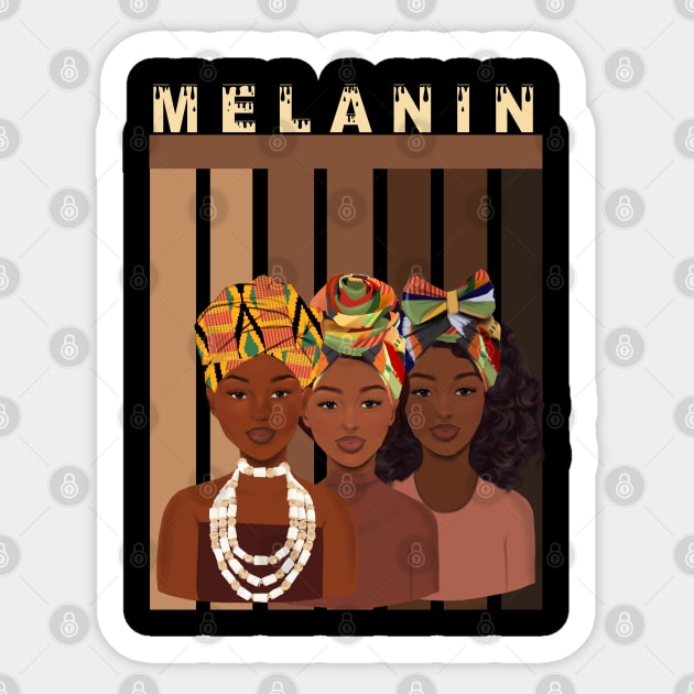 Melanin Queens Beautiful Shades Sticker by Merchweaver